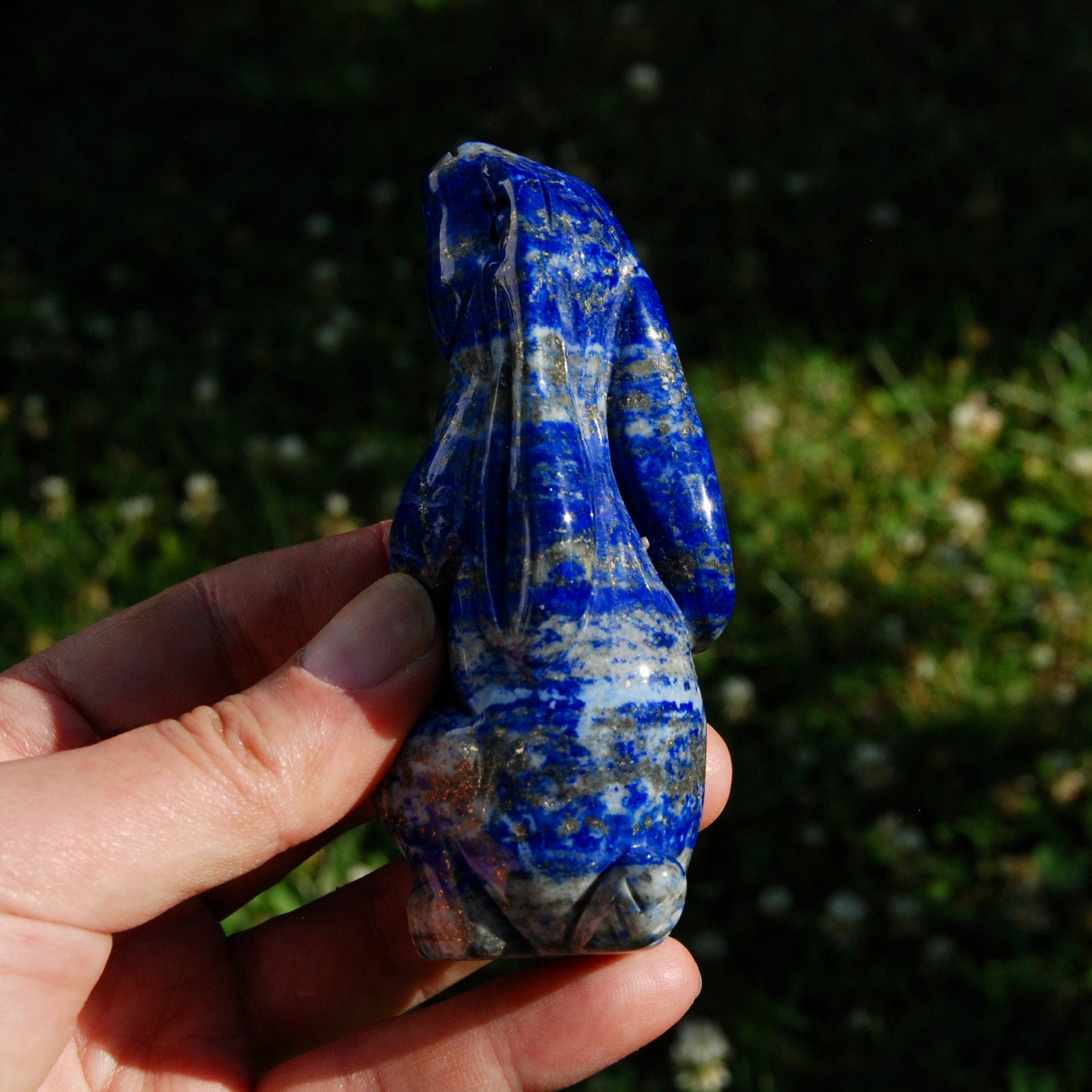 Lapis Lazuli Rabbit Crystal Carving