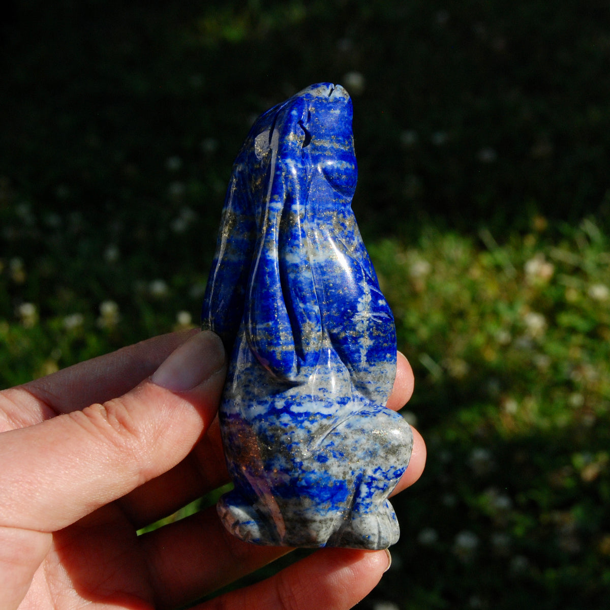 Lapis Lazuli Rabbit Crystal Carving