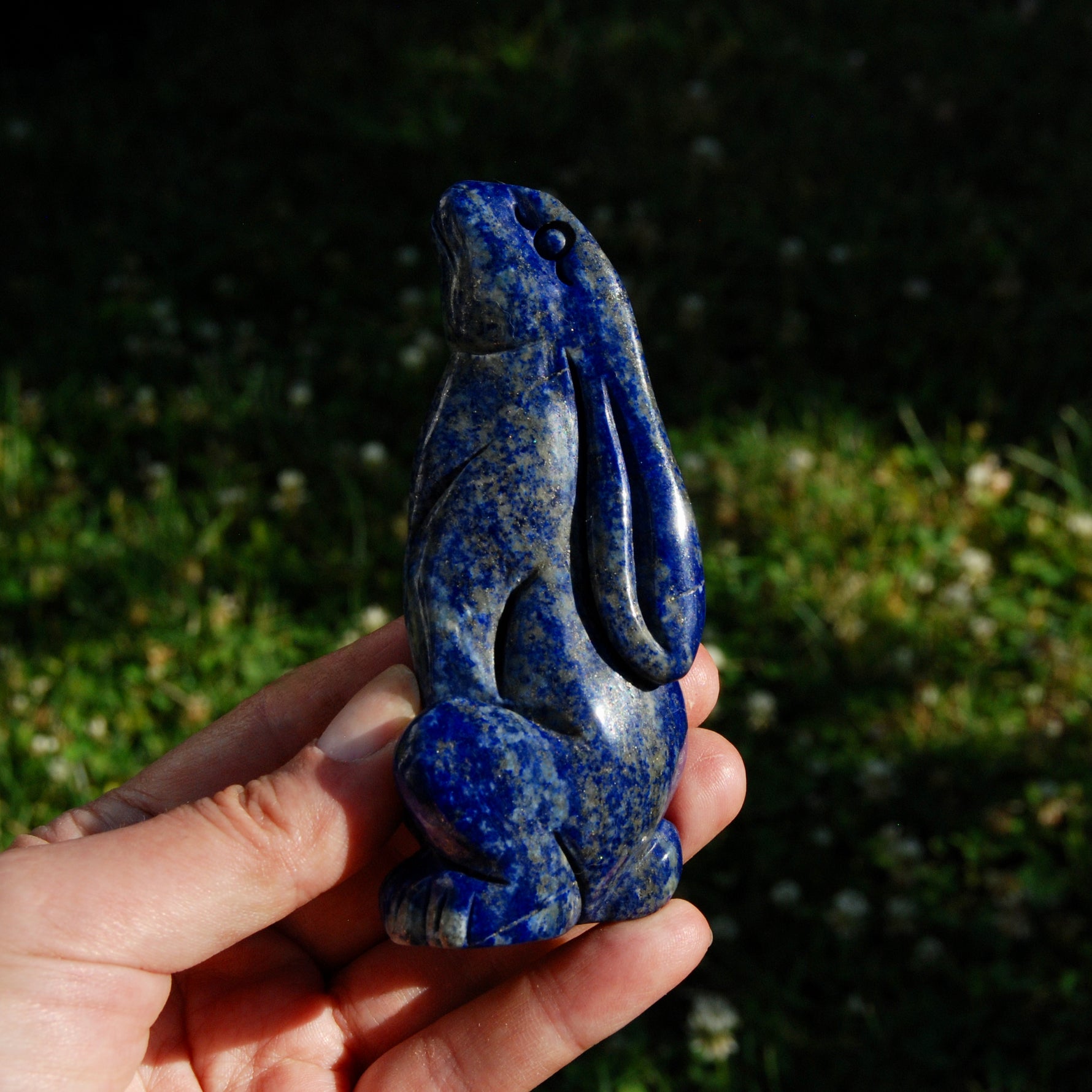 Lapis Lazuli Rabbit Crystal Carving