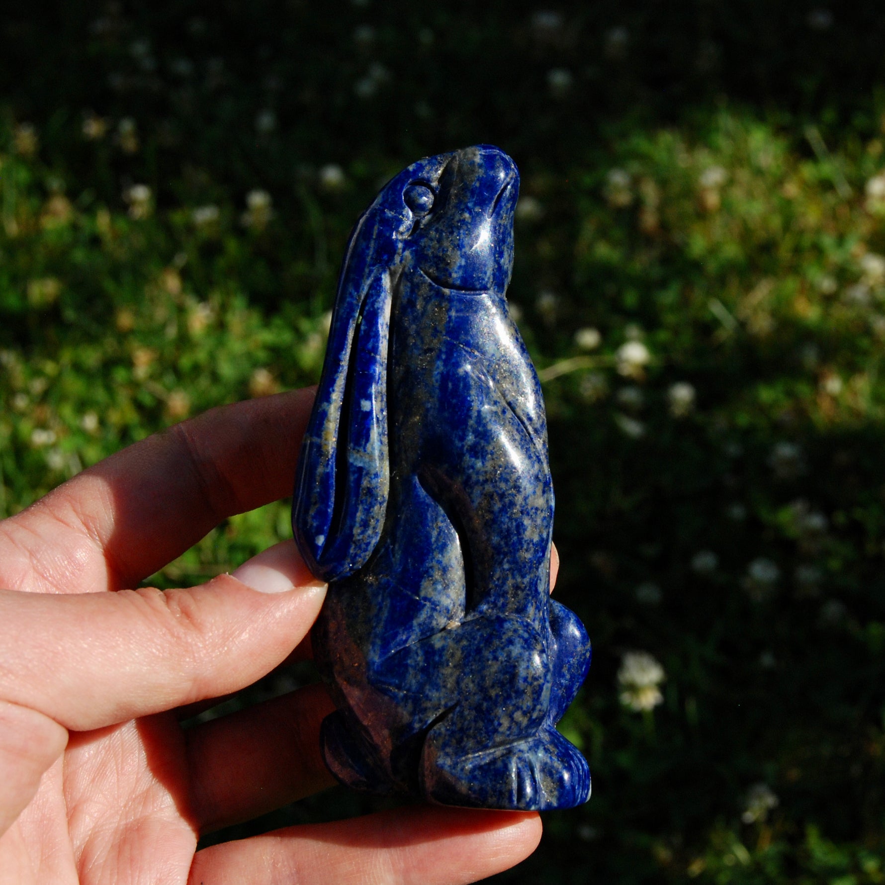 Lapis Lazuli Rabbit Crystal Carving
