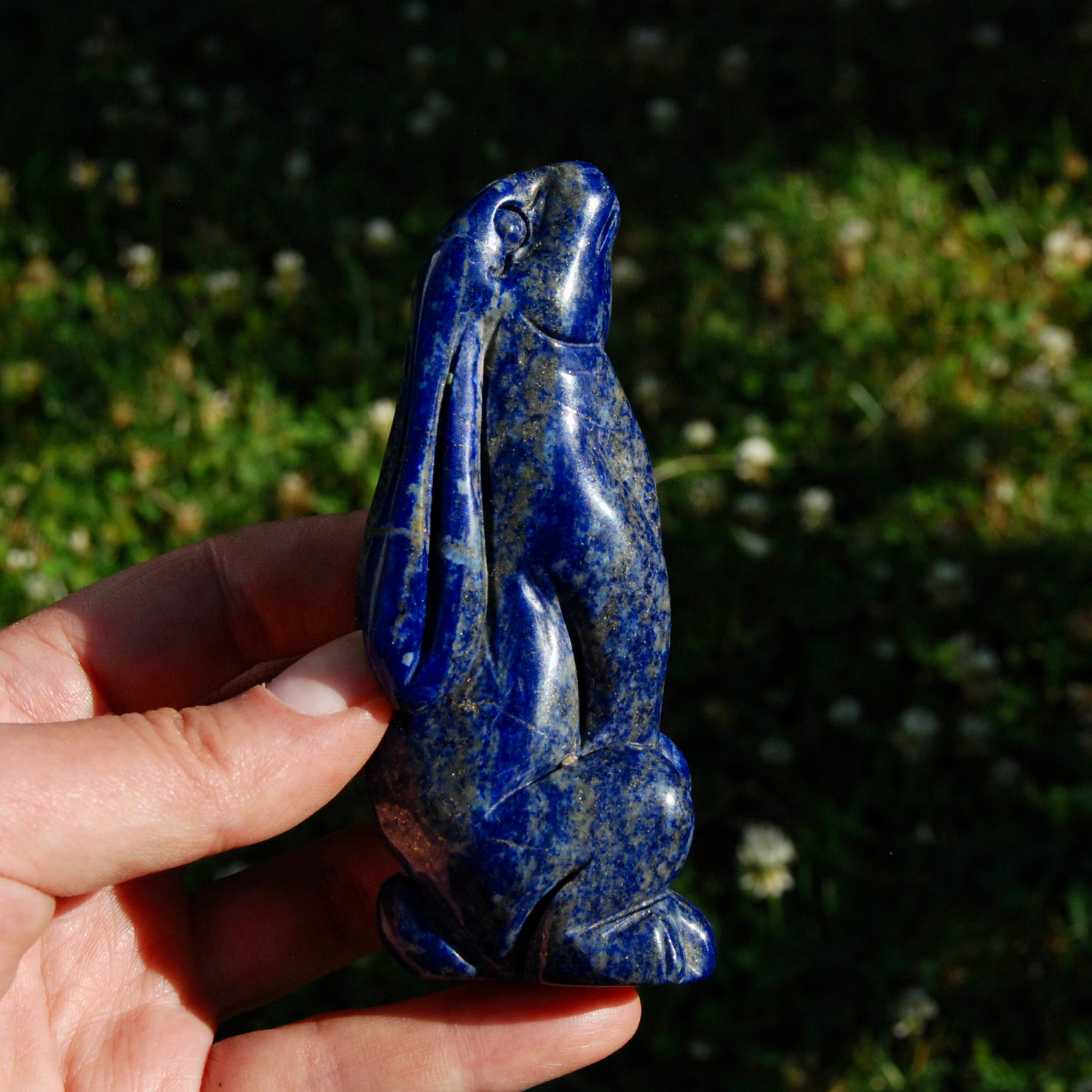 Lapis Lazuli Rabbit Crystal Carving
