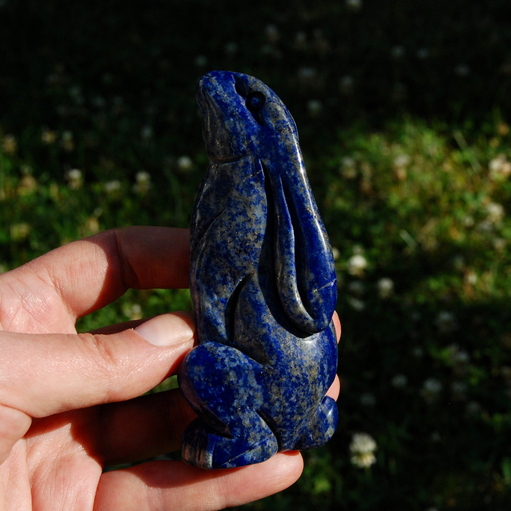 Lapis Lazuli Rabbit Crystal Carving