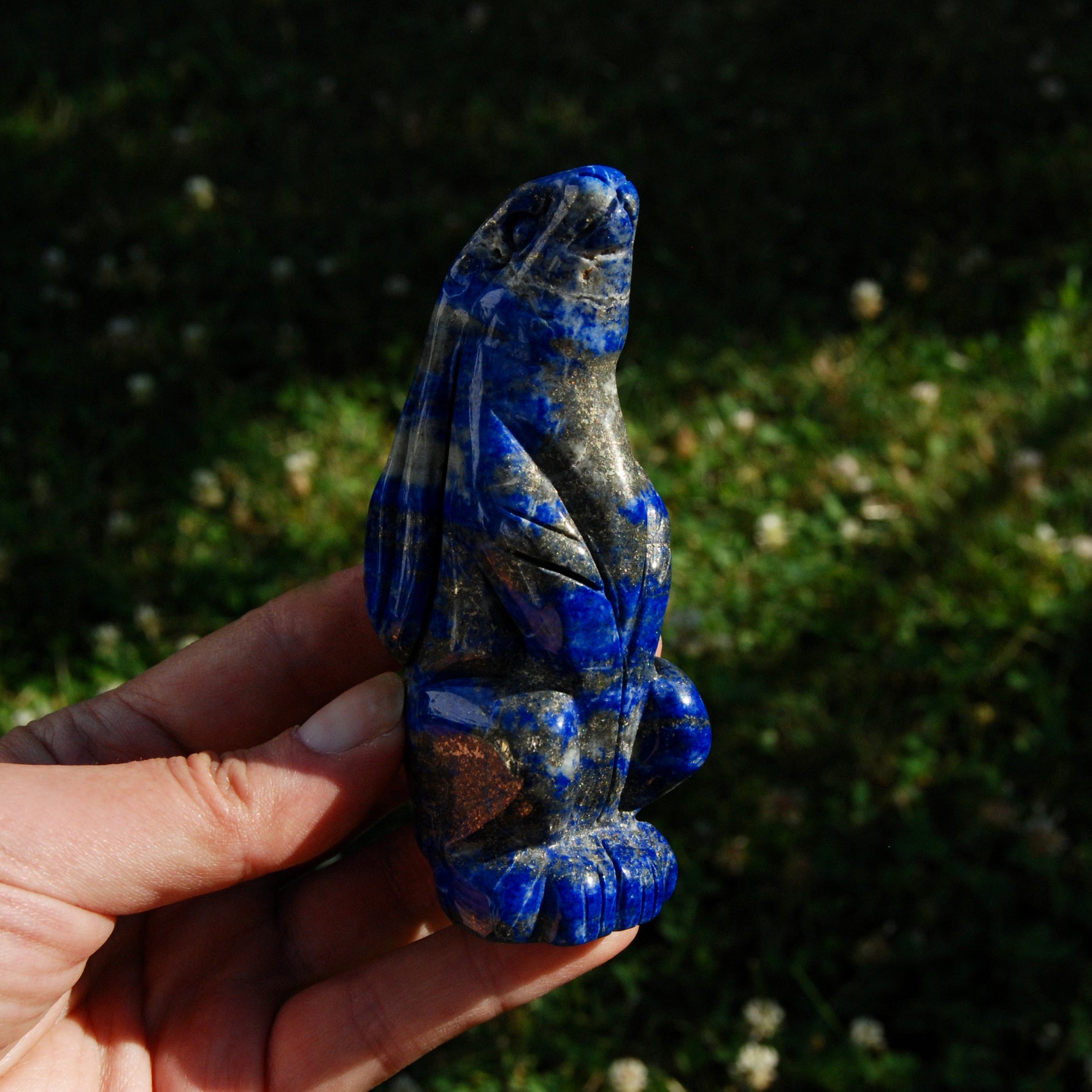 Lapis Lazuli Rabbit Crystal Carving