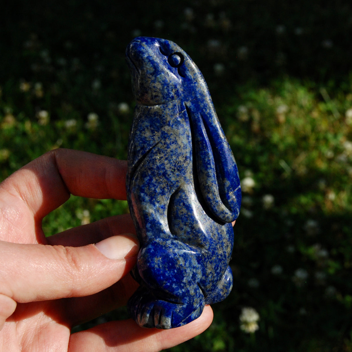 Lapis Lazuli Rabbit Crystal Carving
