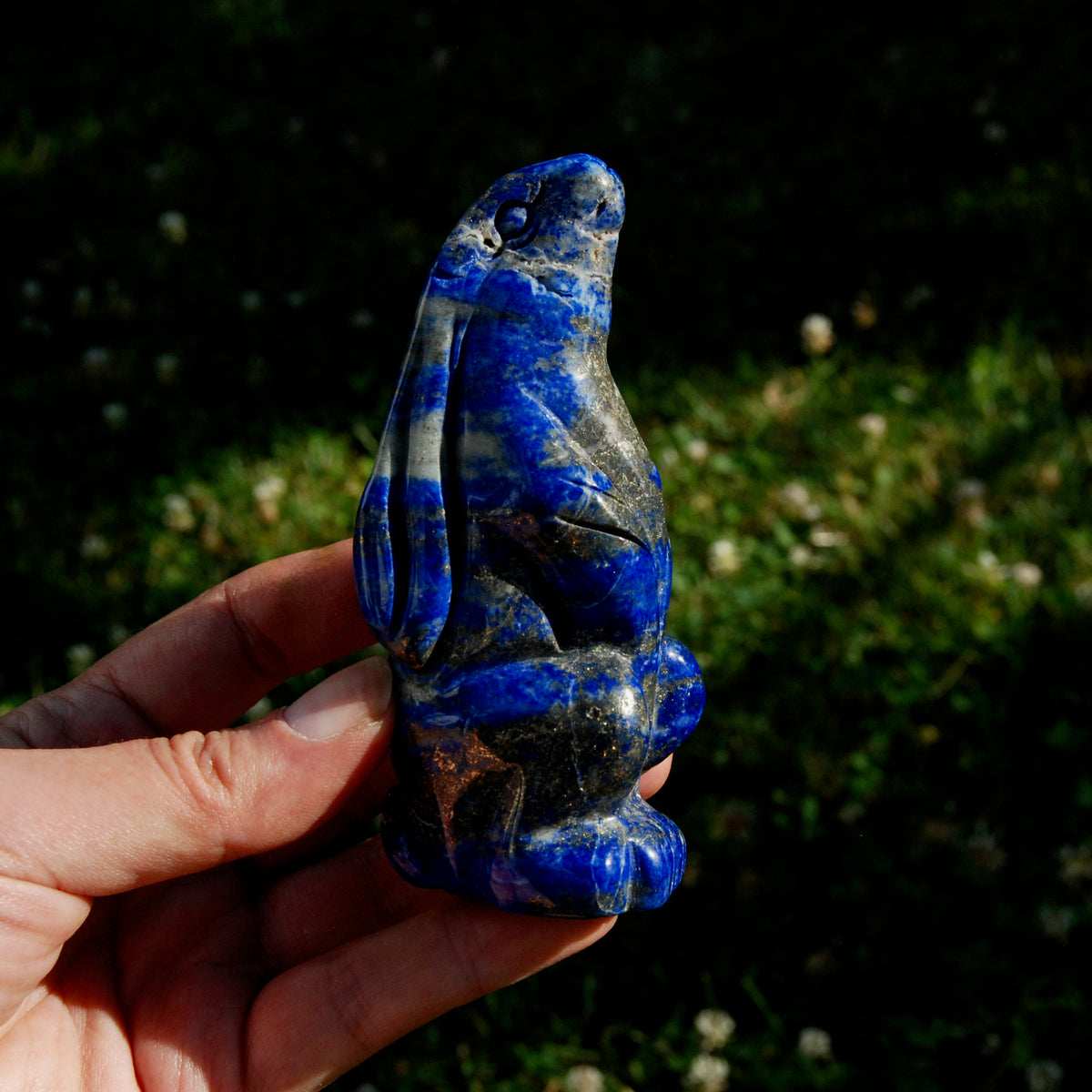 Lapis Lazuli Rabbit Crystal Carving