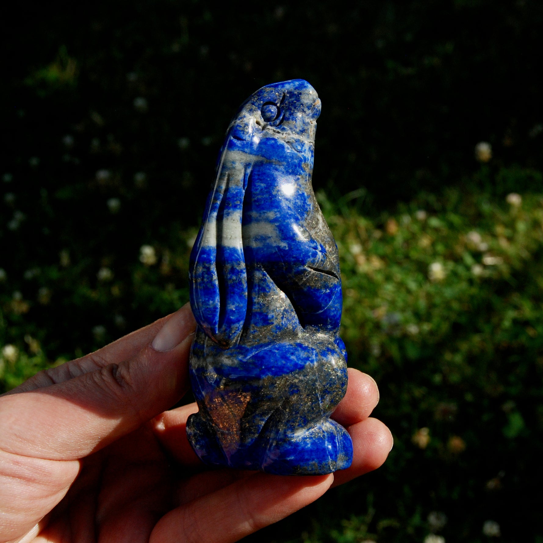 Lapis Lazuli Rabbit Crystal Carving