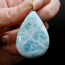 Load image into Gallery viewer, Larimar Teardrop Pendant for Necklace, Sterling Silver
