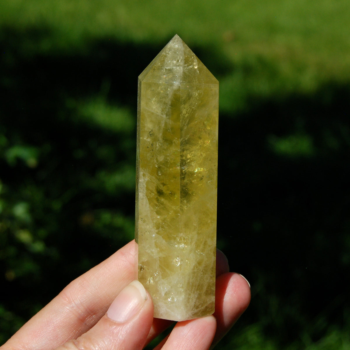 Lemon Quartz Crystal Tower - 3.75" 126g Stone of Optimism & Abundance