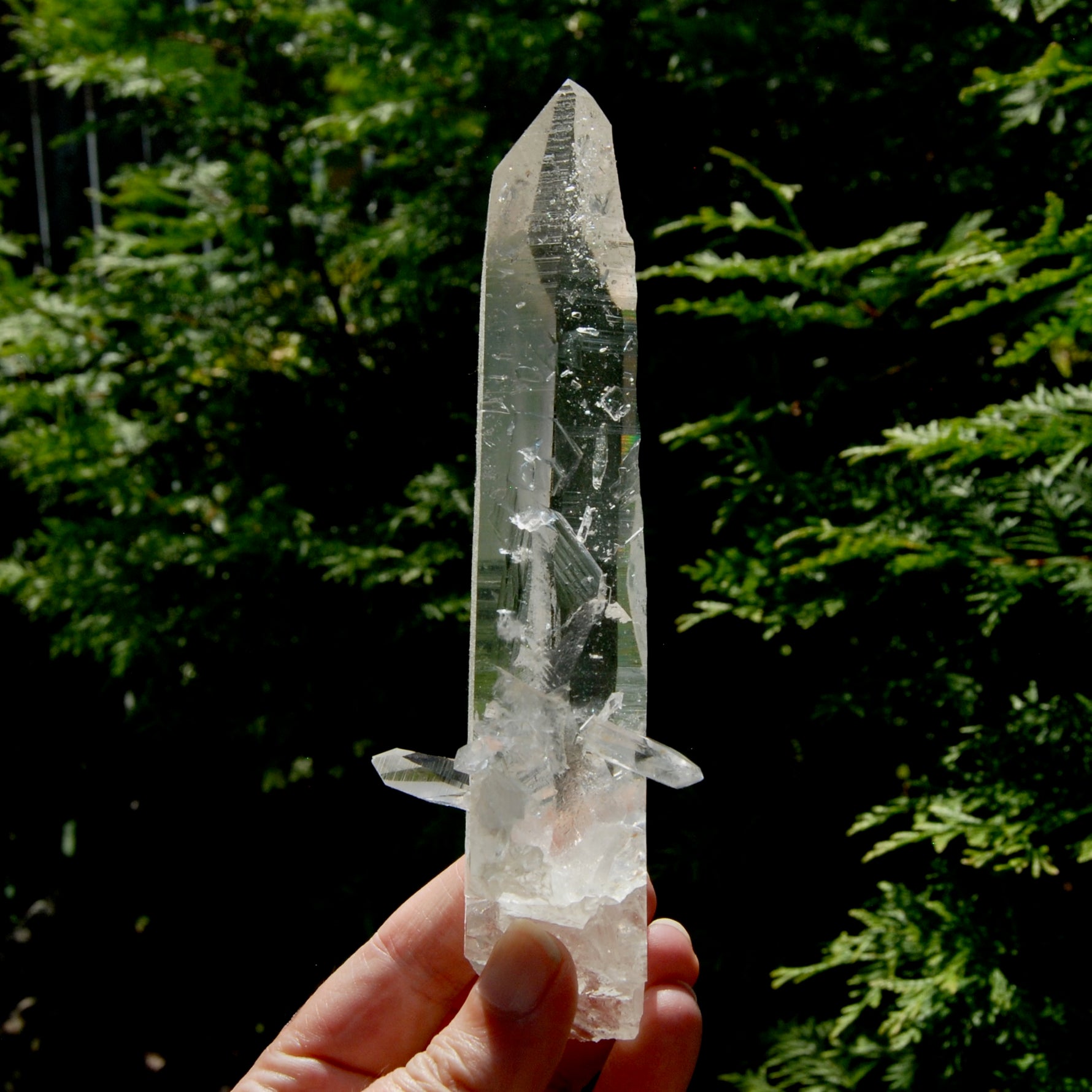 Rare Unique Earthquake Lemurian Quartz Crystal Starbrary, Optical Cross Bridge Crystal, Powerful High Vibration, Colombia