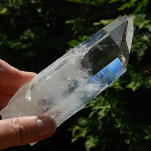 5.5in 345g Large Colombian Blue Smoke Lemurian Crystal, Santander, Colombia
