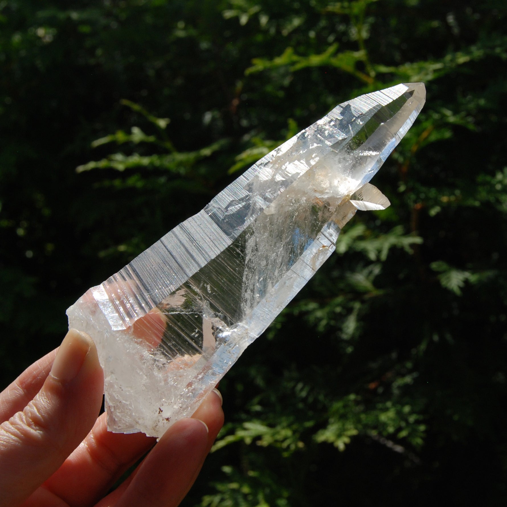 ET Lemurian Quartz Crystal Laser Starbrary, Optical Cross Crystal, Powerful High Vibration, Colombia