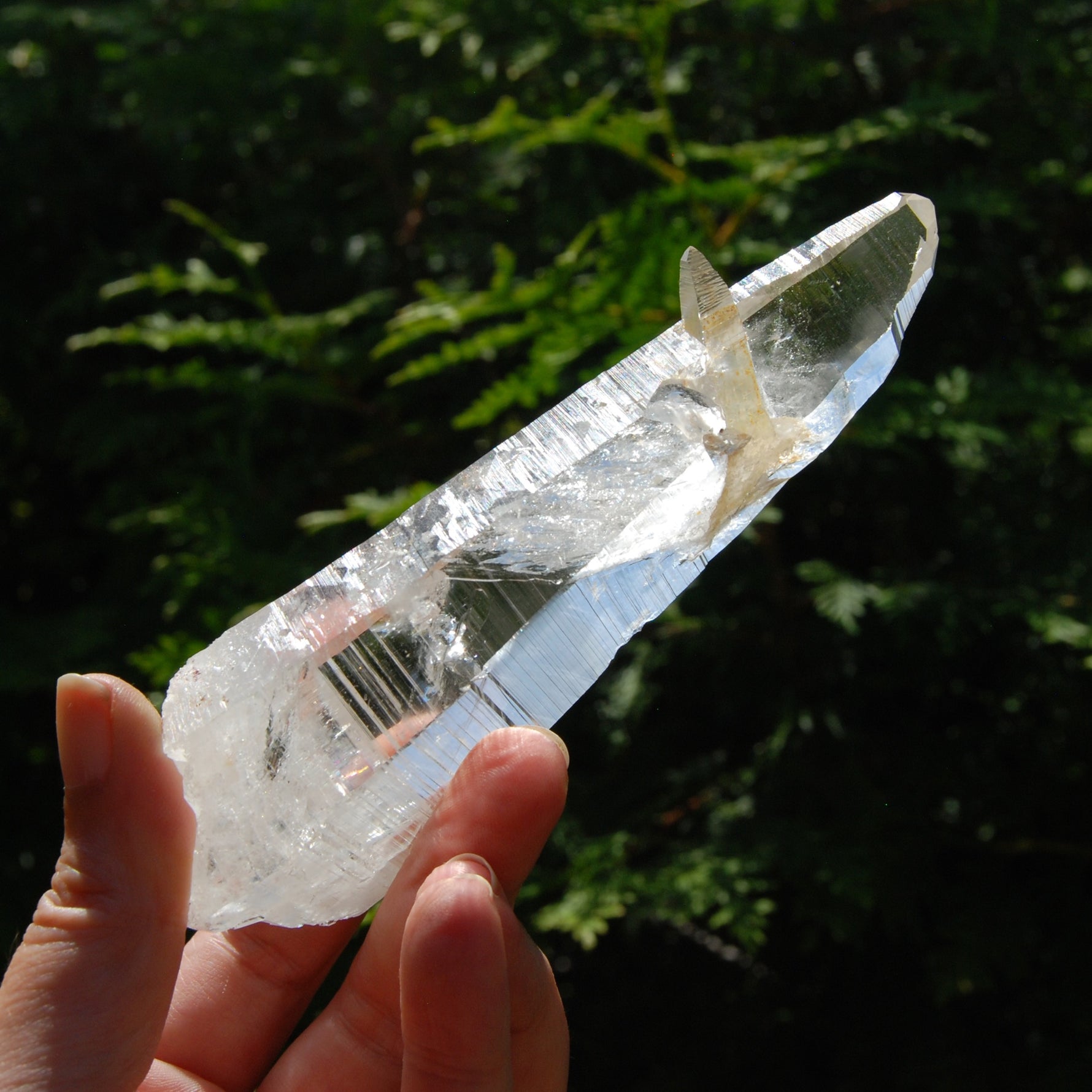 ET Lemurian Quartz Crystal Laser Starbrary, Optical Cross Crystal, Powerful High Vibration, Colombia