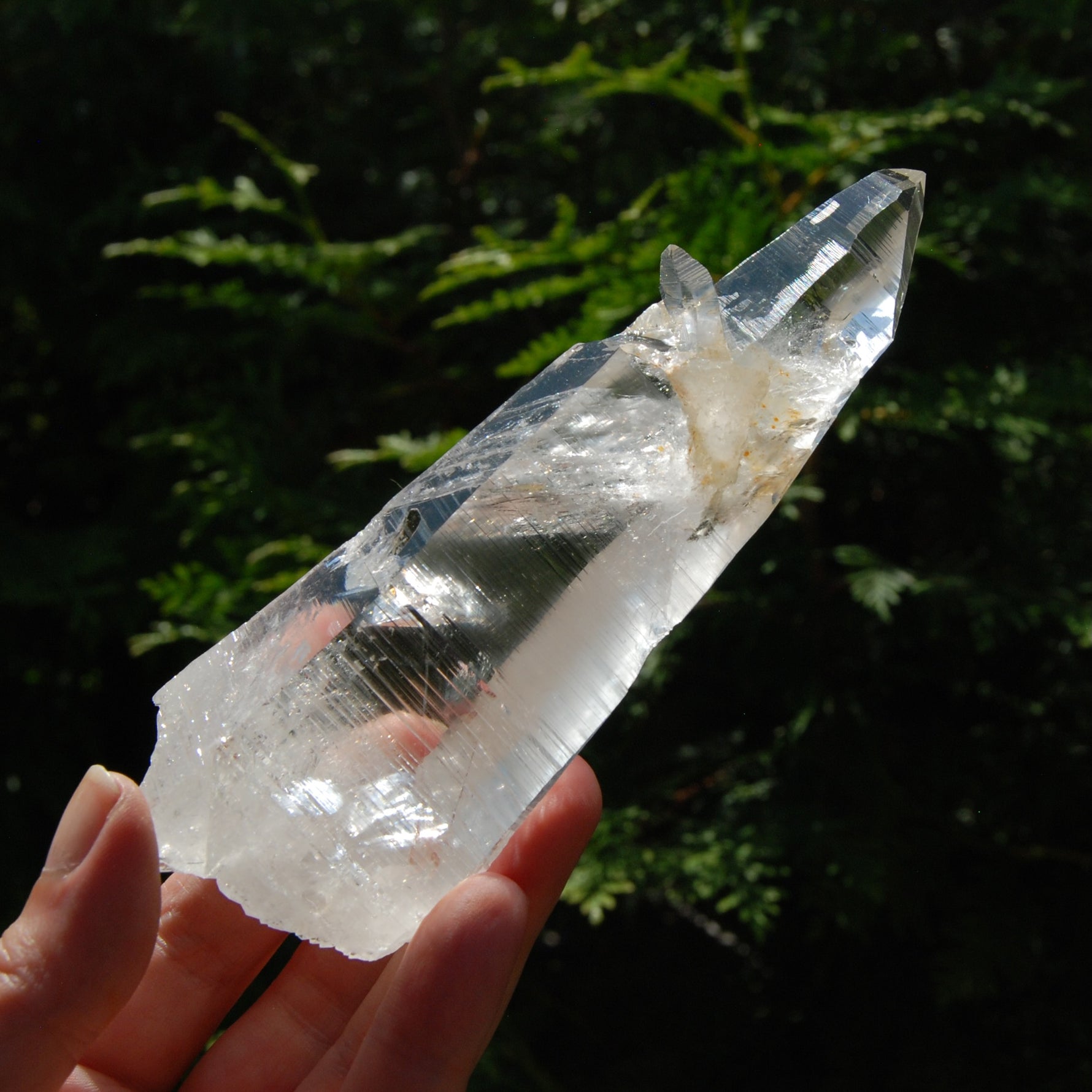 ET Lemurian Quartz Crystal Laser Starbrary, Optical Cross Crystal, Powerful High Vibration, Colombia