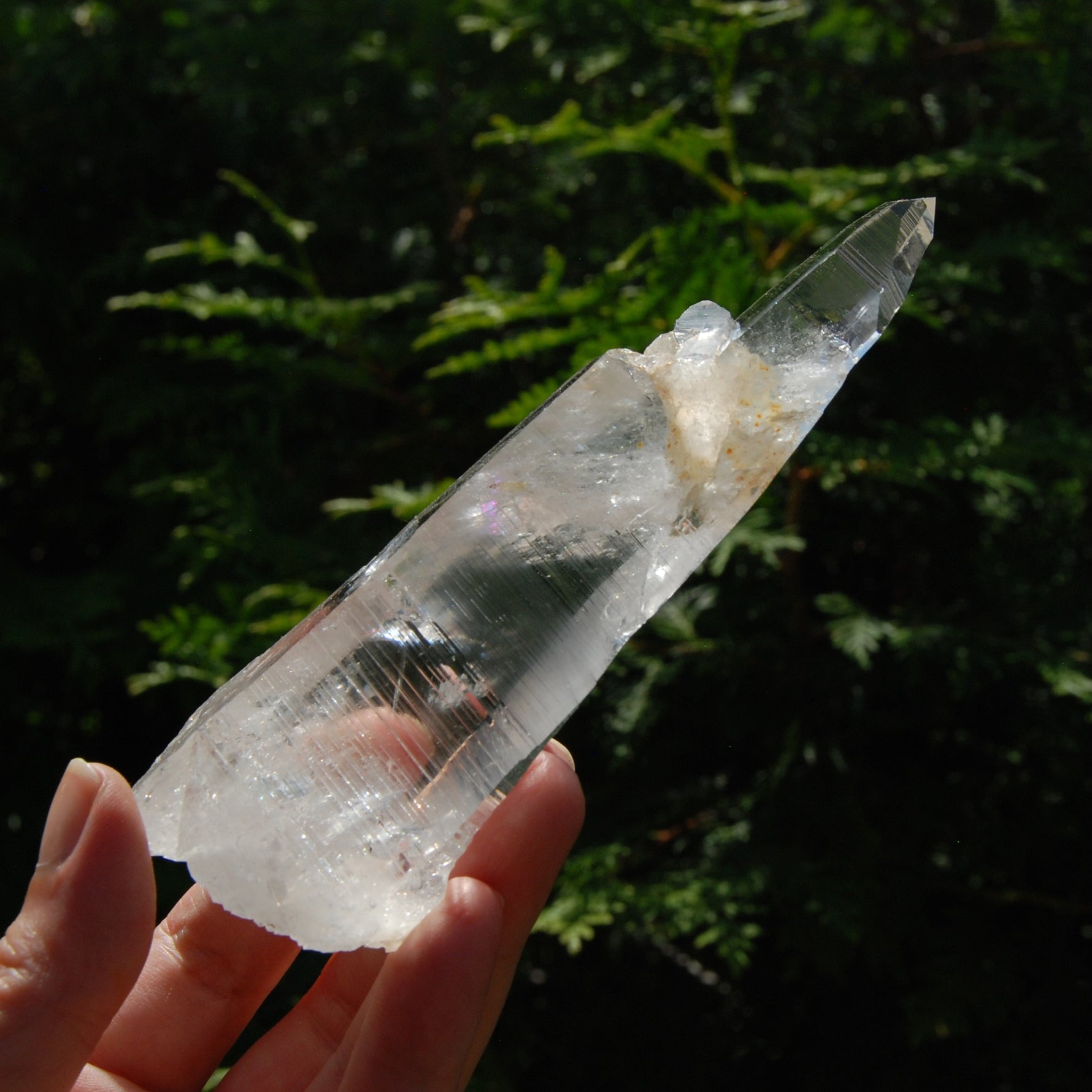 ET Lemurian Quartz Crystal Laser Starbrary, Optical Cross Crystal, Powerful High Vibration, Colombia