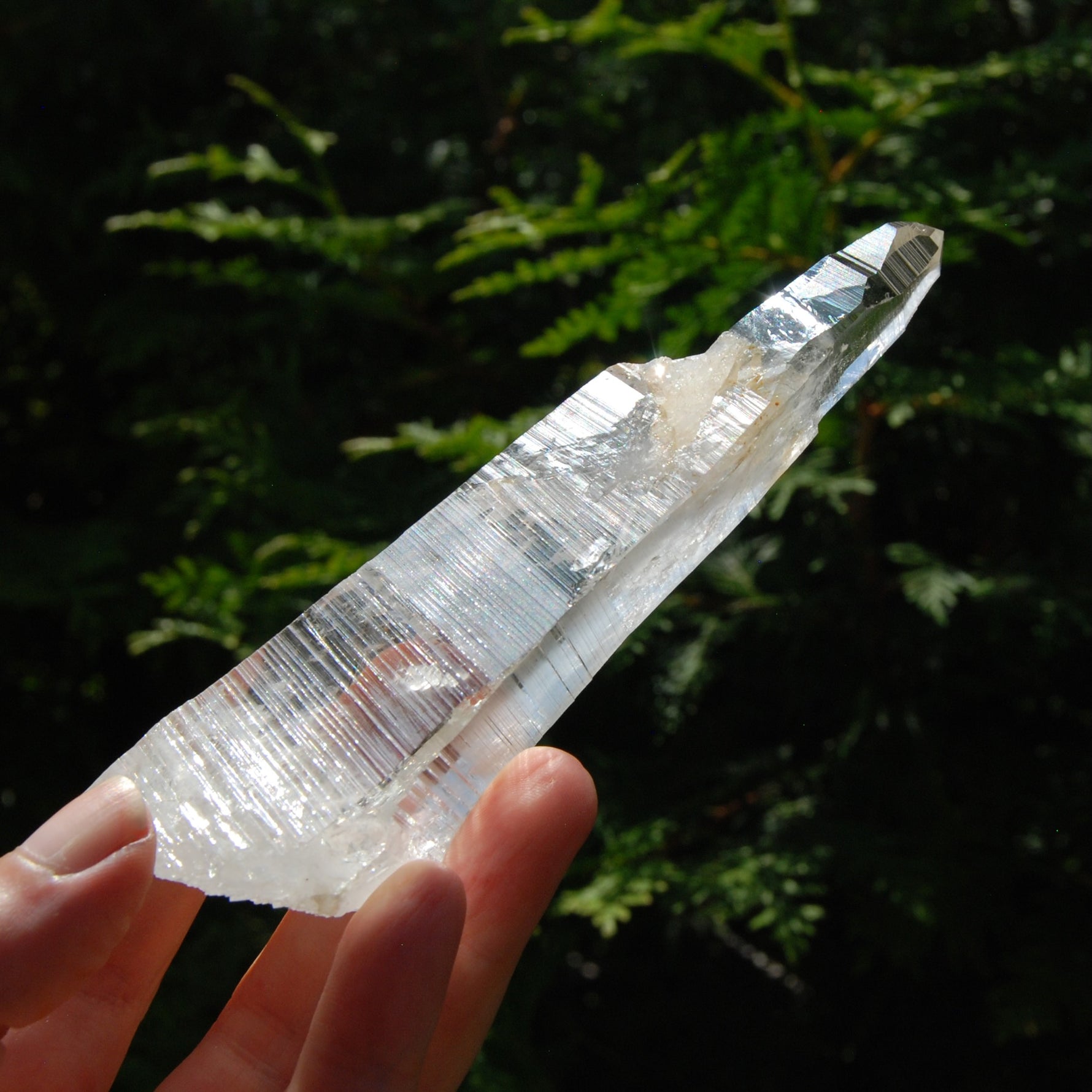 ET Lemurian Quartz Crystal Laser Starbrary, Optical Cross Crystal, Powerful High Vibration, Colombia