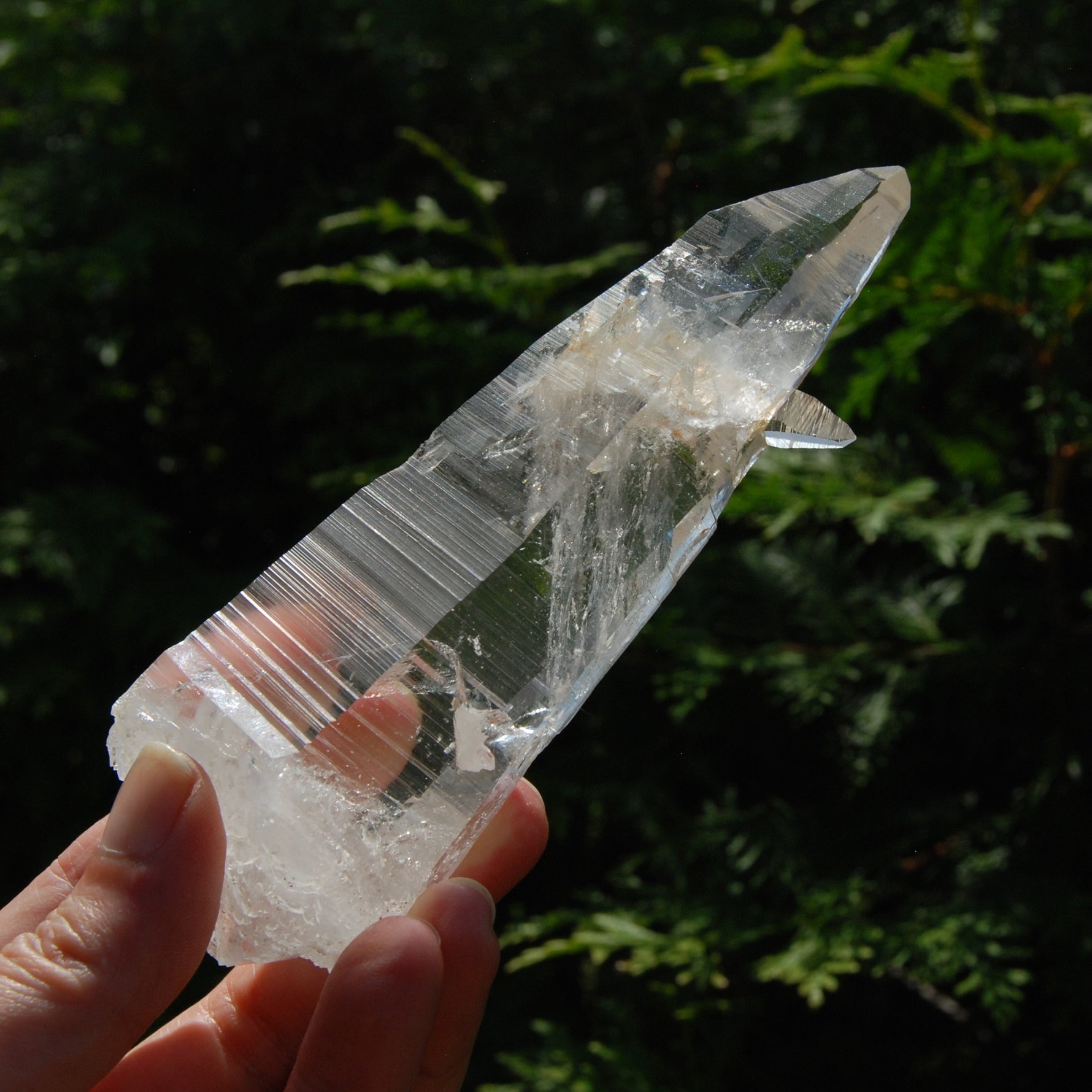 ET Lemurian Quartz Crystal Laser Starbrary, Optical Cross Crystal, Powerful High Vibration, Colombia