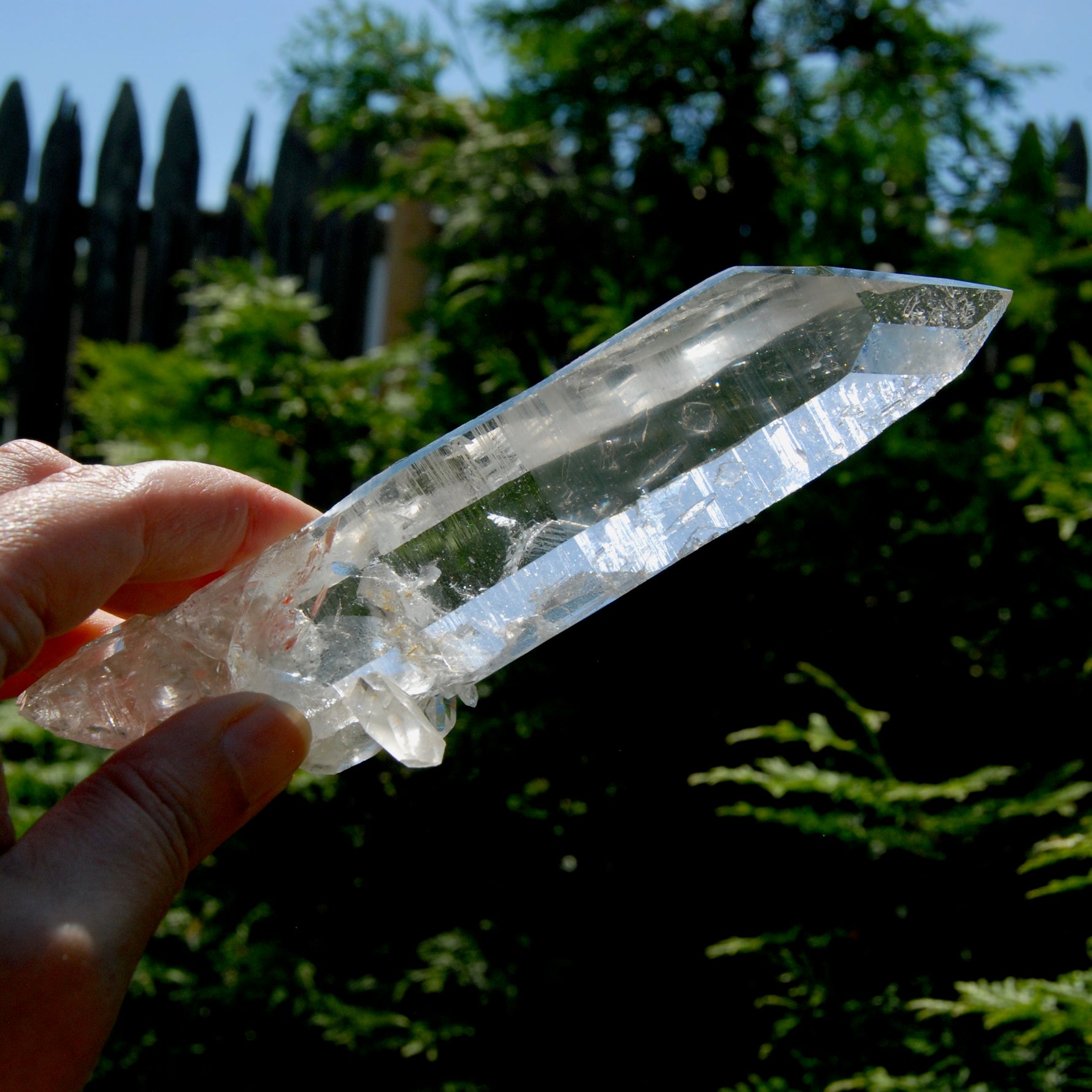 Rare Unique Earthquake Lemurian Quartz Crystal Starbrary, Optical Cross Bridge Crystal, Powerful High Vibration, Colombia