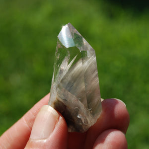 Blue Amphibole Quartz Crystal