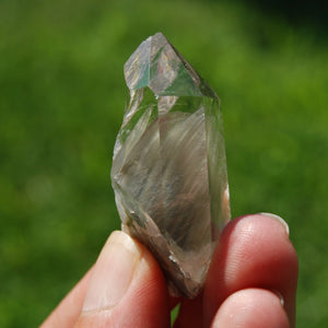 Blue Amphibole Quartz Crystal