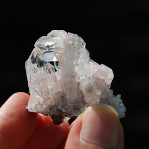 Pink Faden Quartz Lemurian Crystal Cluster