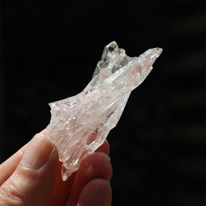 Pink Faden Quartz Lemurian Crystal Cluster