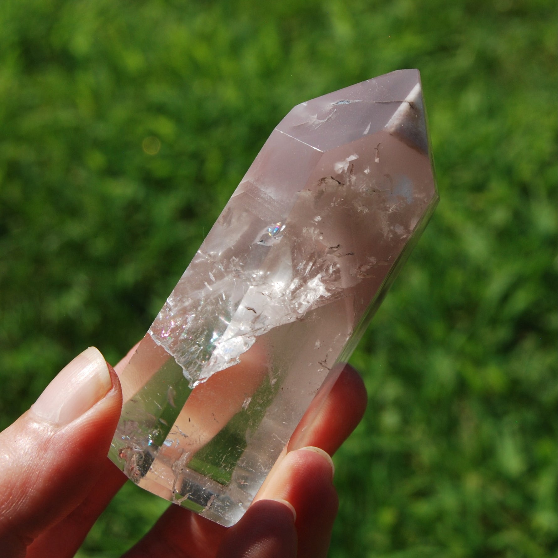Pink Lithium Quartz Crystal Tower