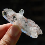 Pink Faden Quartz Lemurian Crystal Floater Cluster