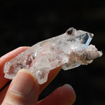 Pink Faden Quartz Lemurian Crystal Floater Cluster