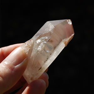 Pink Lithium Lemurian Quartz Crystal