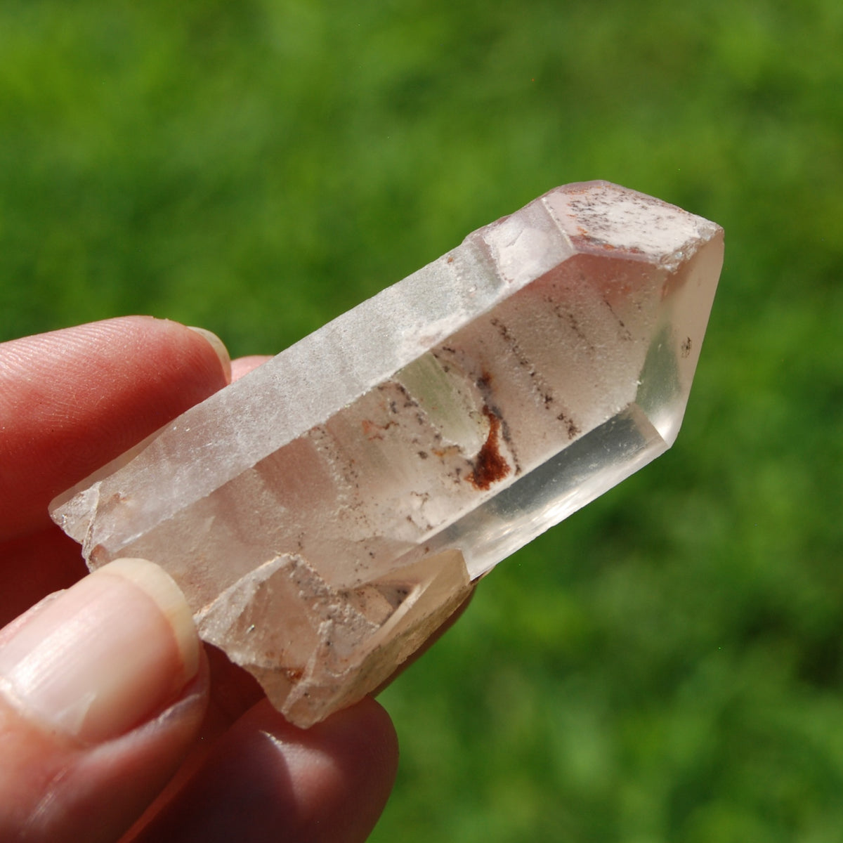 Pink Lithium Lemurian Quartz Crystal