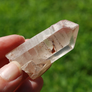 Pink Lithium Lemurian Quartz Crystal