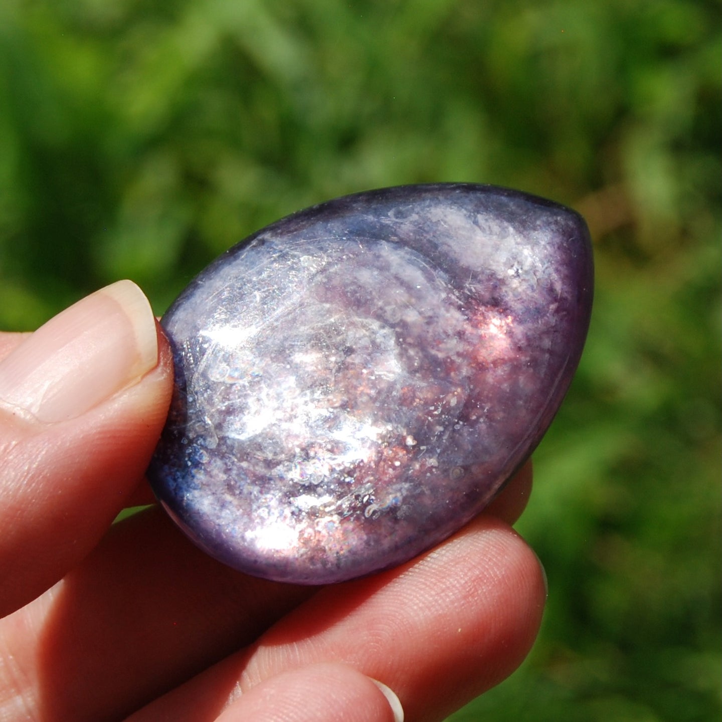 Gem Lepidolite Crystal Cabochon