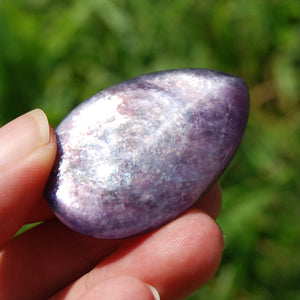 Gem Lepidolite Crystal Cabochon