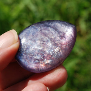 Gem Lepidolite Crystal Cabochon