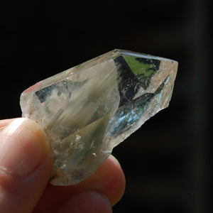 Blue Amphibole Quartz Crystal