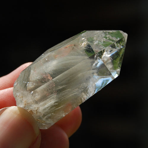 Blue Amphibole Quartz Crystal