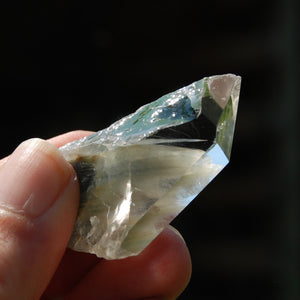 Blue Amphibole Quartz Crystal