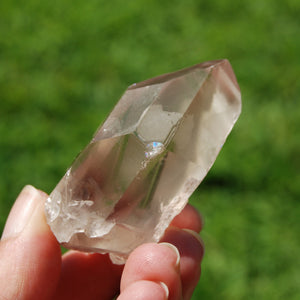 2.25in 57g Rare Inner Child Manifestation Cross Pink Lithium Lemurian Quartz Crystal, Brazil a22