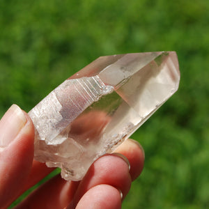 2.25in 57g Rare Inner Child Manifestation Cross Pink Lithium Lemurian Quartz Crystal, Brazil a22