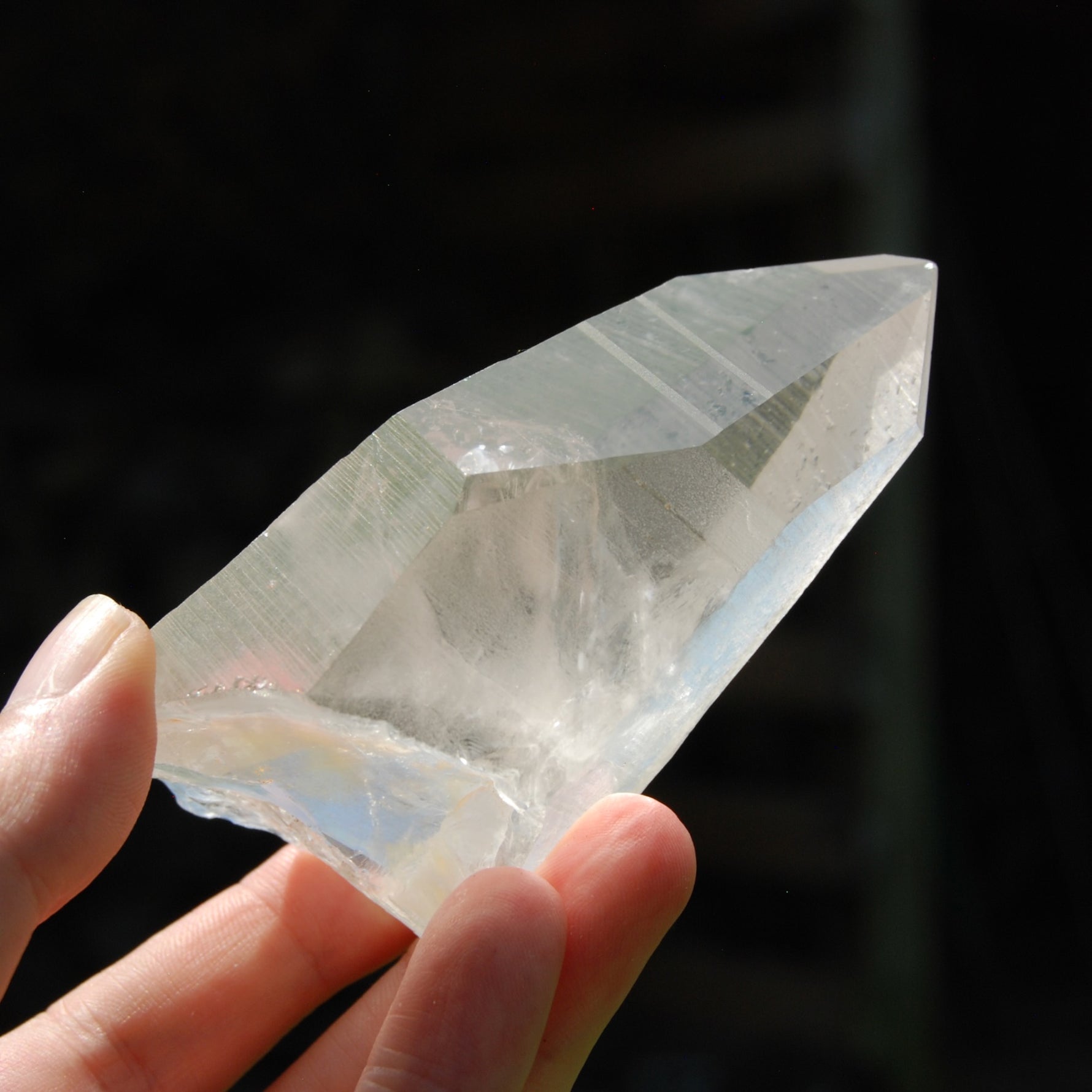 Cosmic Lightning Strike Golden Healer Lemurian Crystal