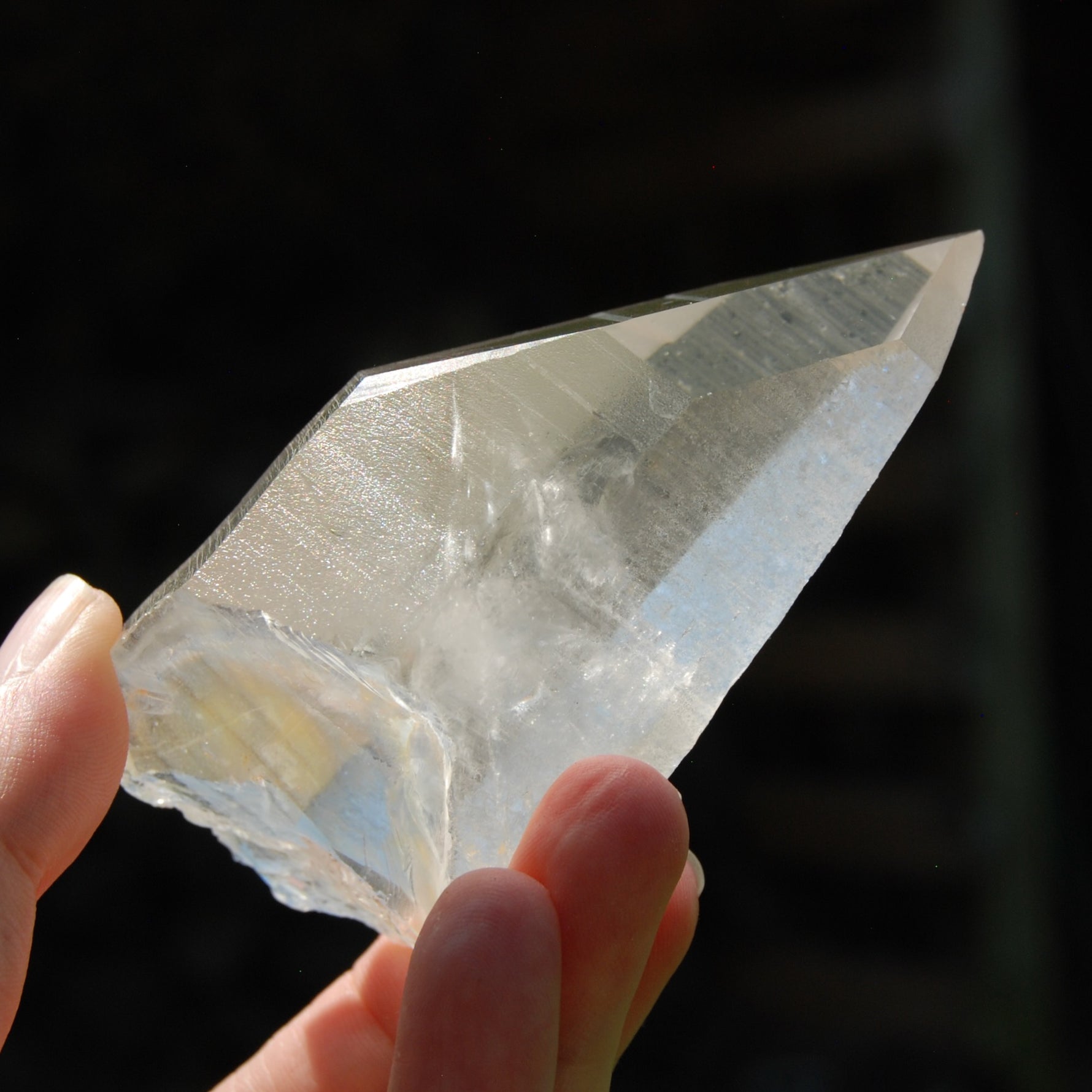 Cosmic Lightning Strike Golden Healer Lemurian Crystal