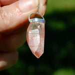 Strawberry Pink Lemurian Seed Crystal Pendant for Necklace, Record Keeper Starbrary, Brazil