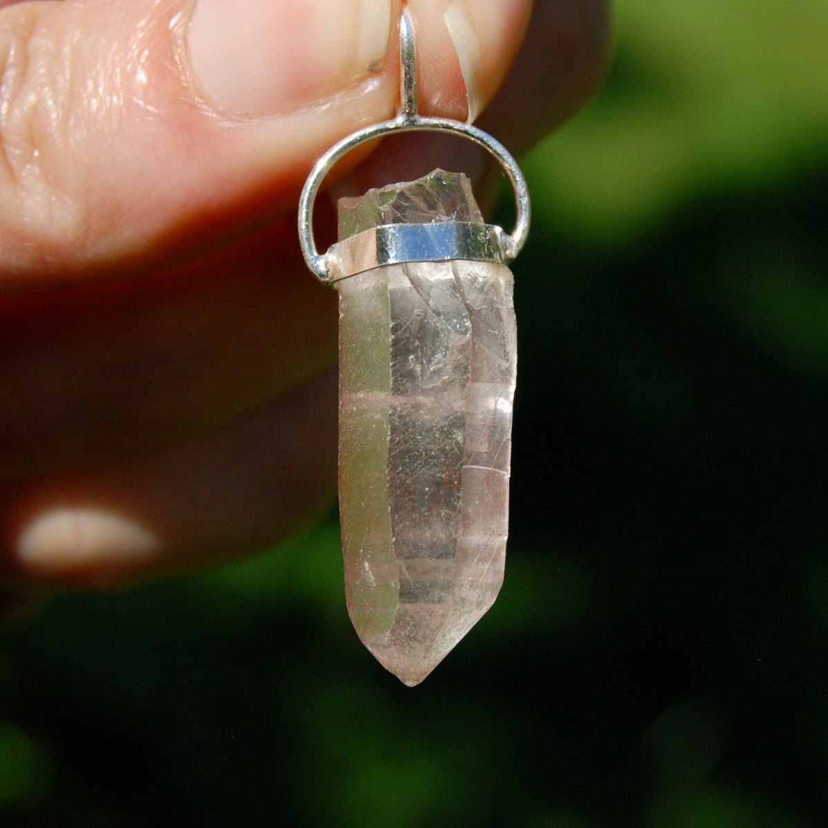 1.7in Isis Face Strawberry Pink Lemurian Crystal Pendant for Necklace, Record Keeper Starbrary, Brazil a6