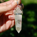 24 Sided Clear Quartz Crystal Vogel Pendant for Necklace