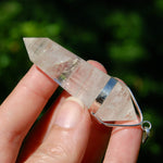 24 Sided Clear Quartz Crystal Vogel Pendant for Necklace