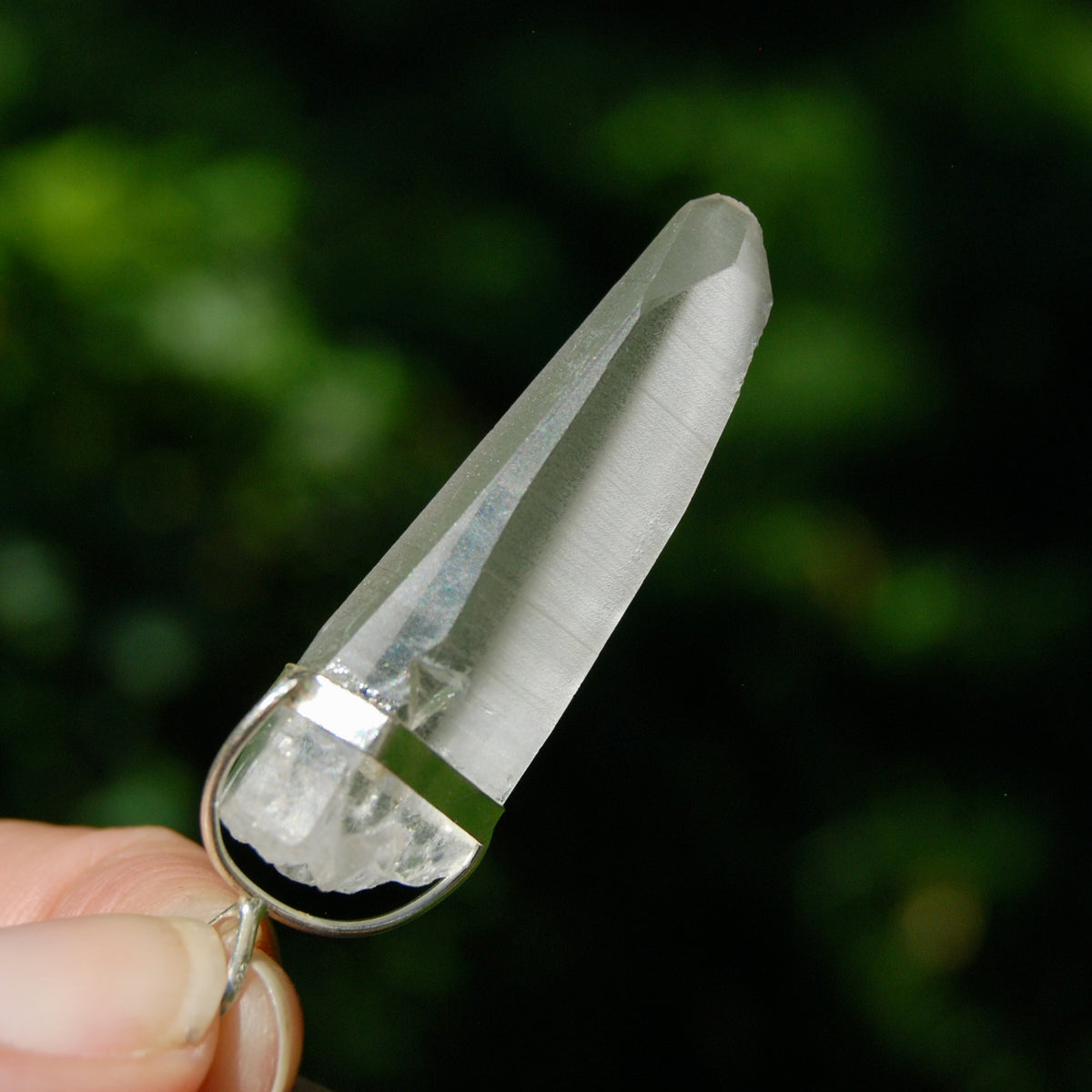 Cosmic Lemurian Crystal Laser Pendant for Necklace