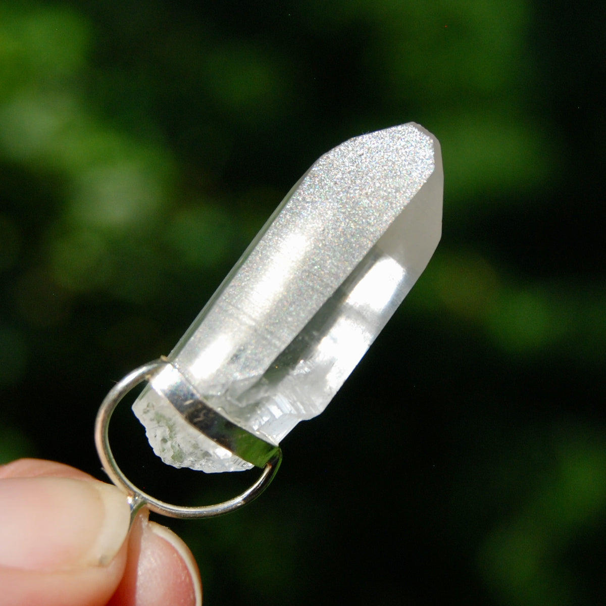 Cosmic Lemurian Crystal Laser Pendant for sale
