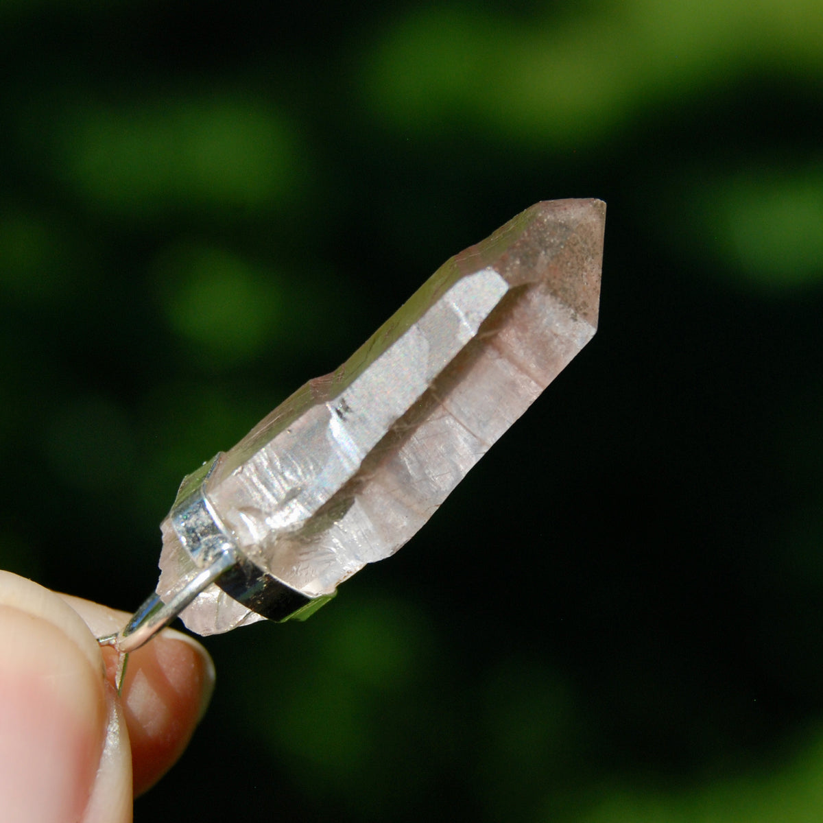 1.7in Isis Face Strawberry Pink Lemurian Crystal Pendant for Necklace, Record Keeper Starbrary, Brazil a6