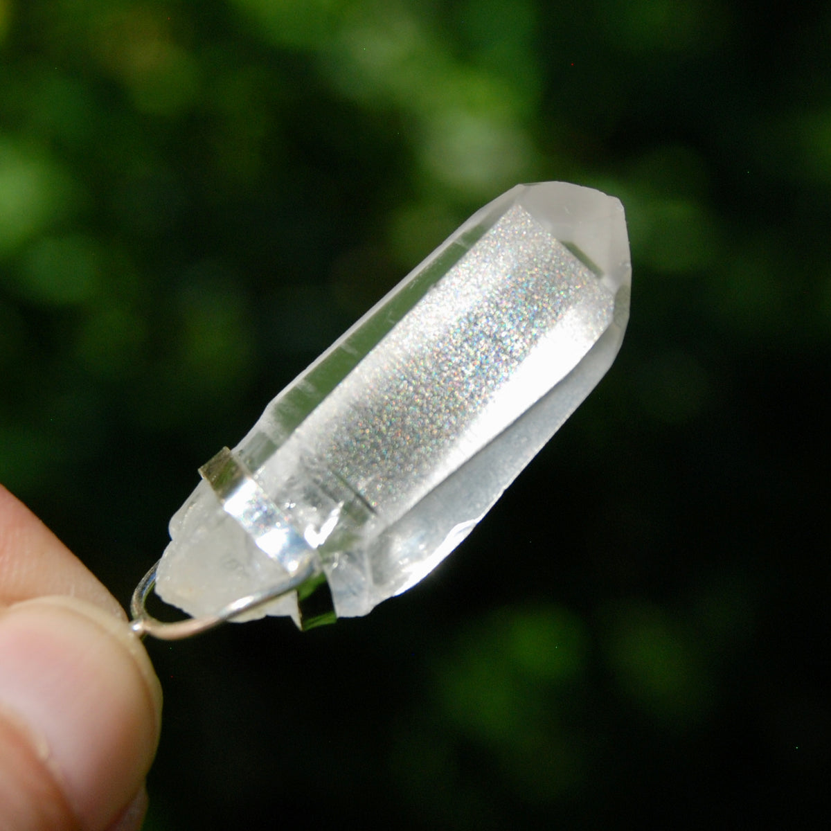 Cosmic Isis Face Record Keeper Lemurian Crystal Laser Pendant for sale