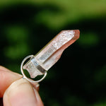 1.7in Strawberry Pink Lemurian Crystal Pendant for Necklace, Starbrary, Brazil